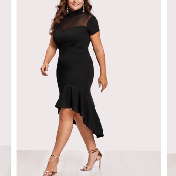 Dresses & Skirts - NWT Hi/Low Mesh Detail Dress